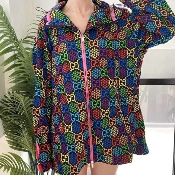 Authentic Gucci Multicolor GG Logo Jacket - Picture 6 of 6